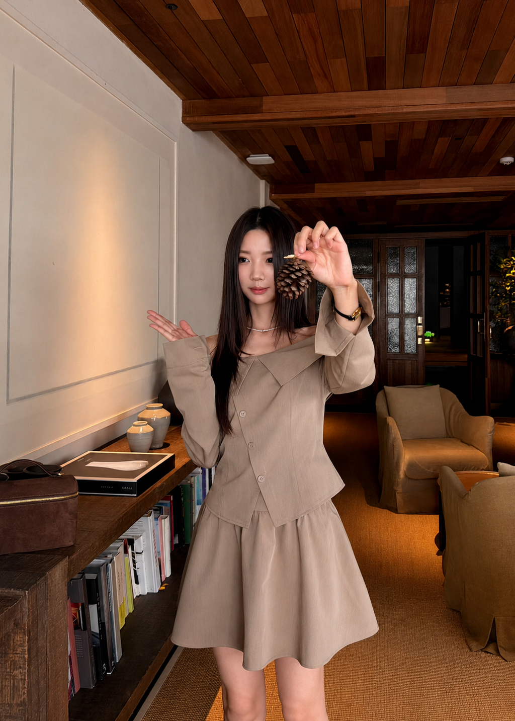 【Pre-Order】Camille Set - Khaki