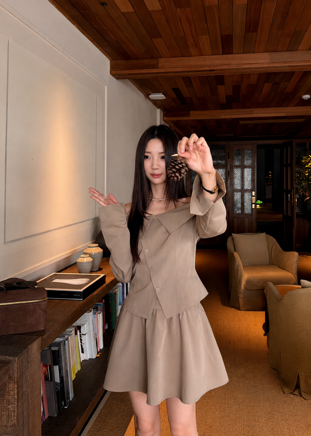 【Pre-Order】Camille Set - Khaki