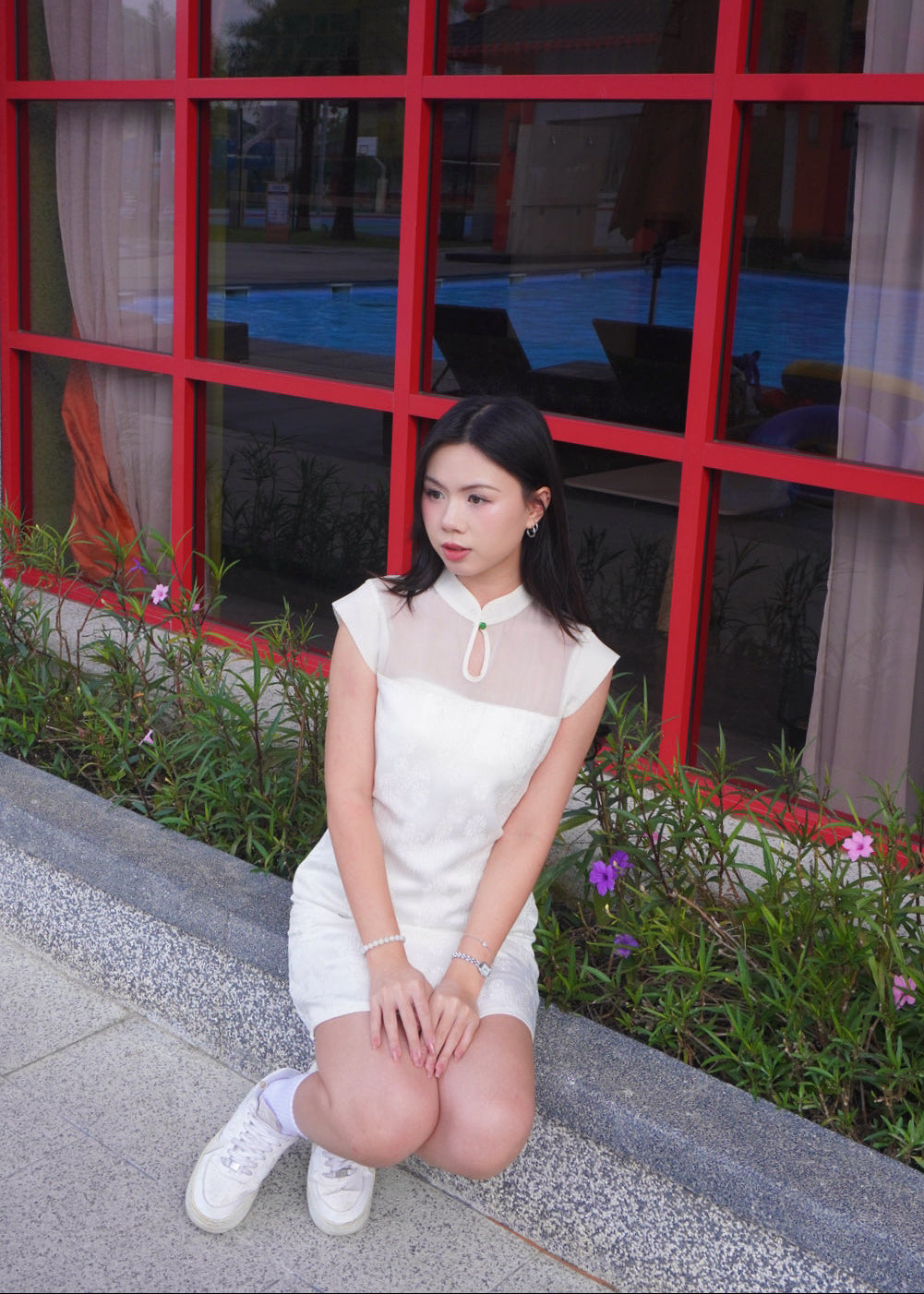 Jade Button Dress 玉扣连衣裙