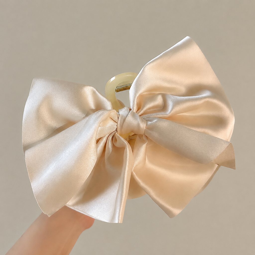 Satin Bow Hair Claw