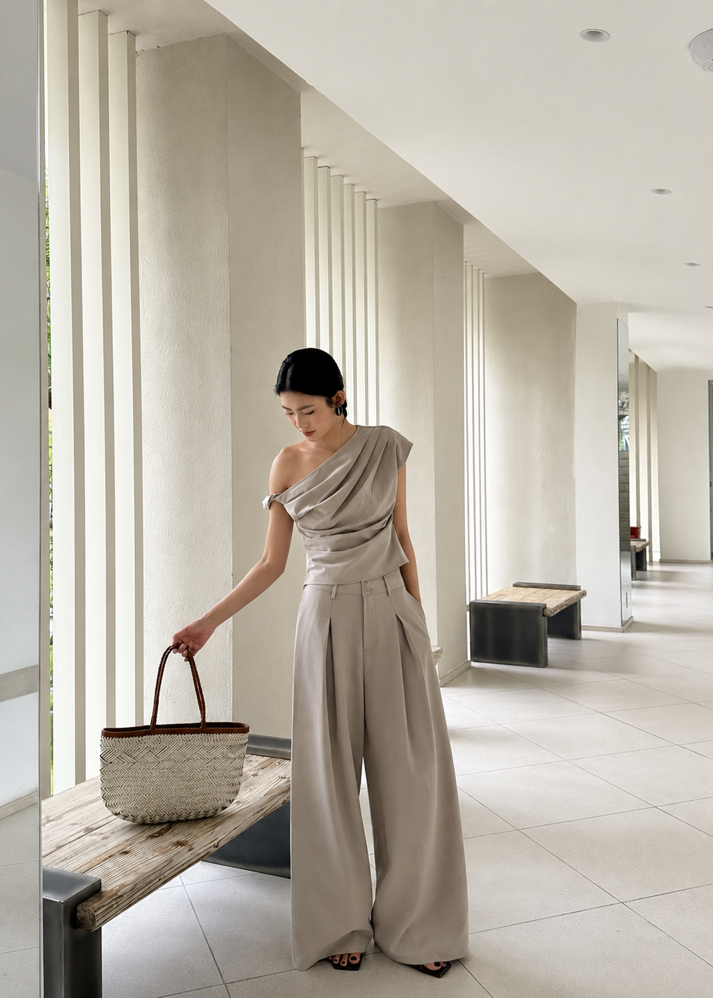 Sienna Drape Set - Khaki