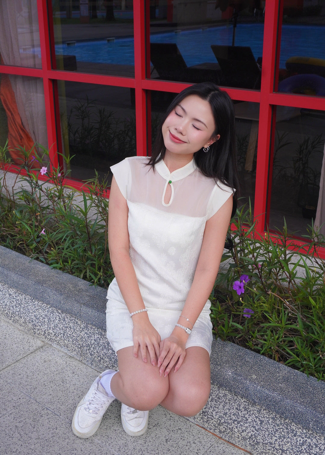 Jade Button Dress 玉扣连衣裙