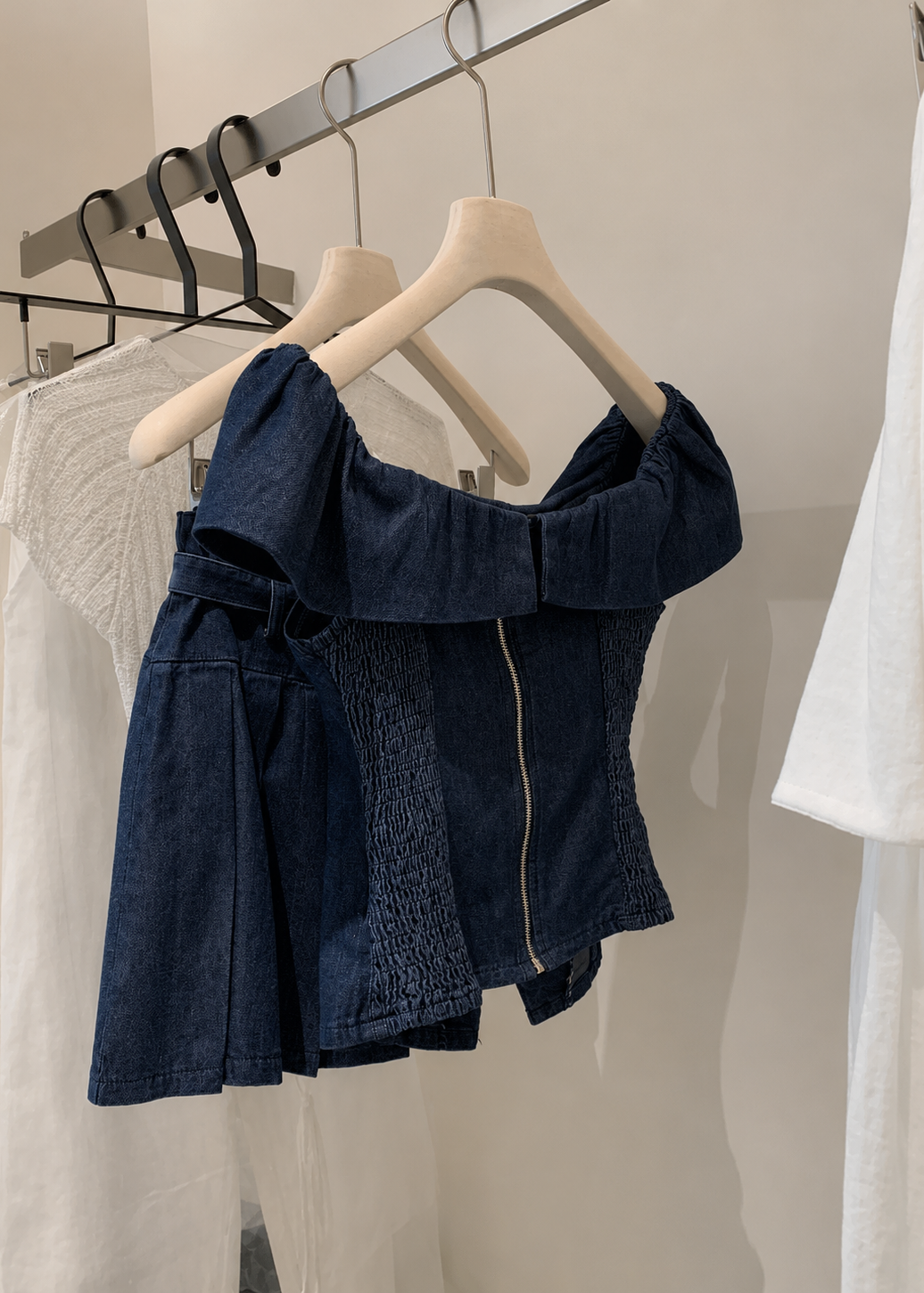 Remi Pleated Denim Set