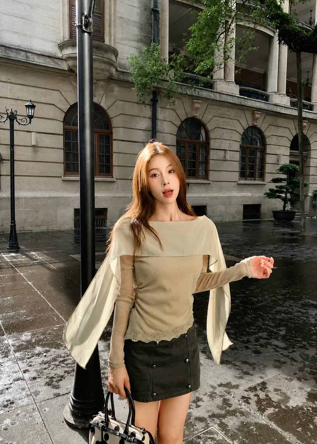 【Pre-Order】Arielle Draped Sleeve Top