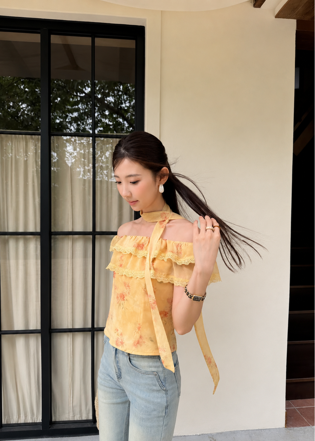 Celeste Lace Top - Yellow