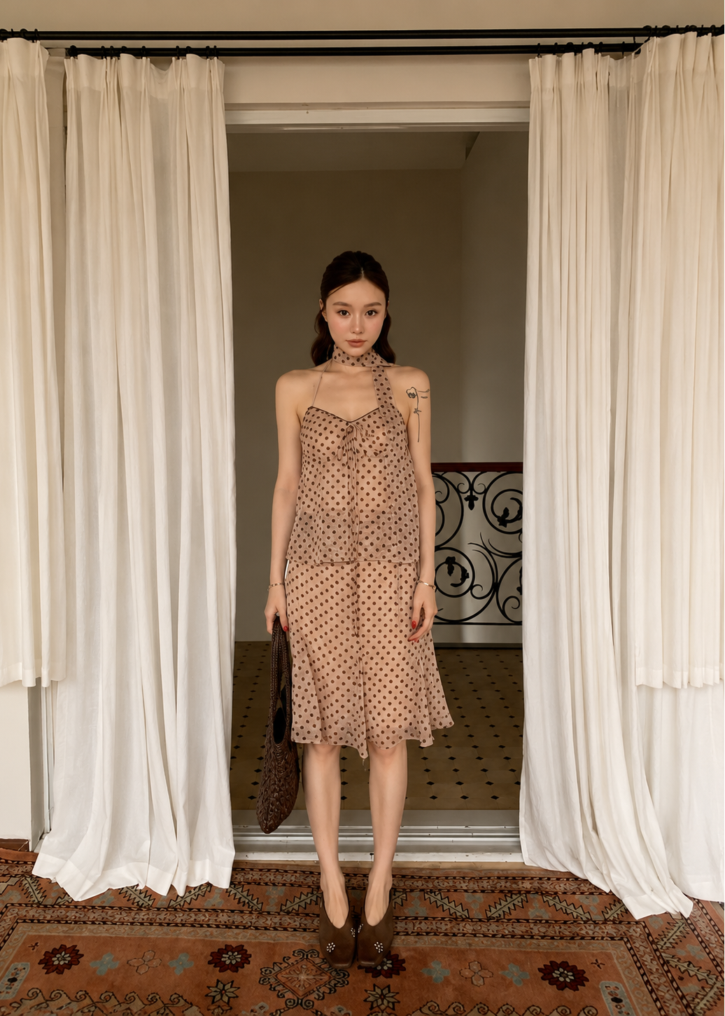 Heidi Polka Two-Piece Set - Khaki