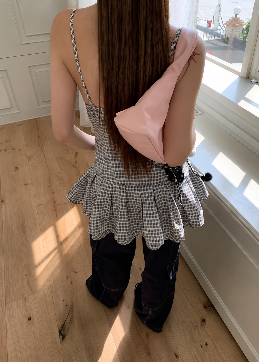 Sunday Check Top - Black