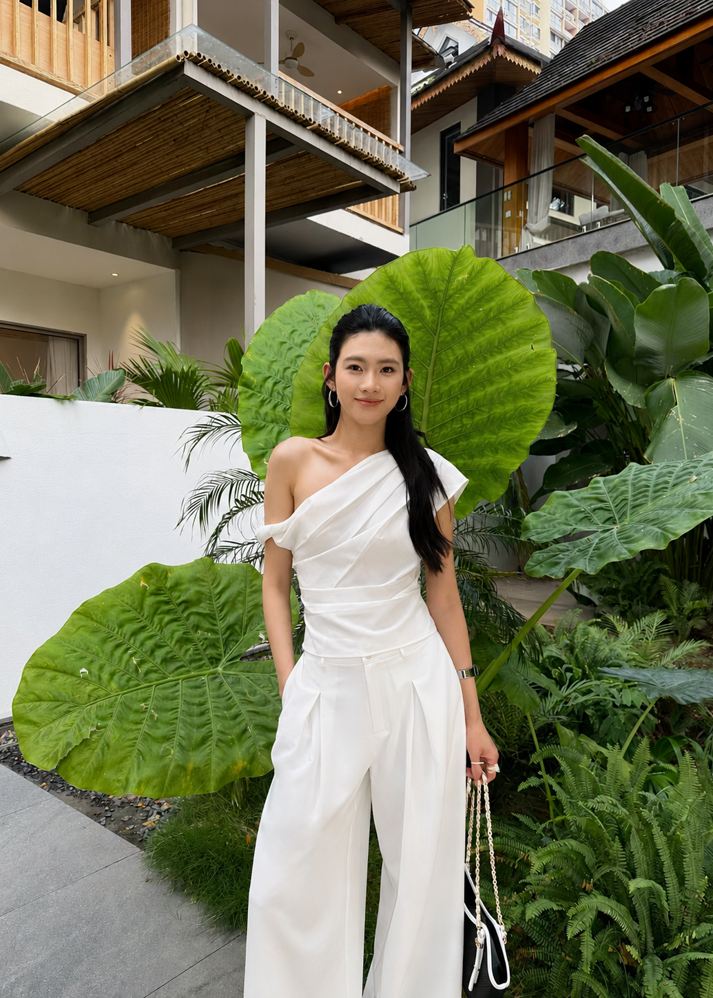 Sienna Drape Set - White