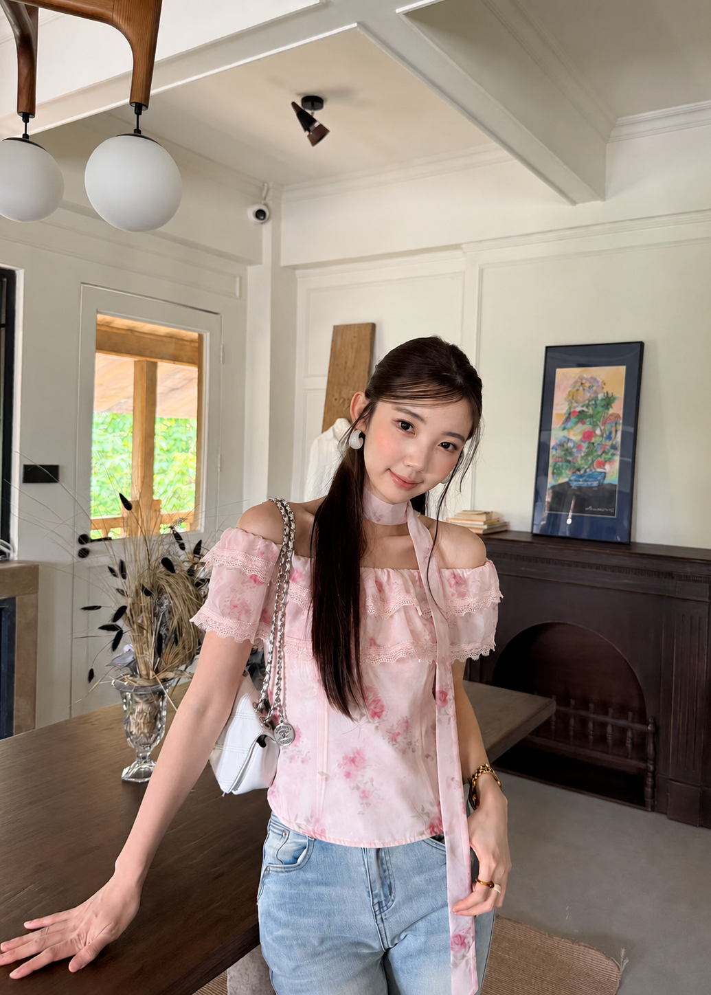 Celeste Lace Top - Pink
