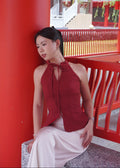 Bloom Knot Halter 绽结挂脖上衣 - Red