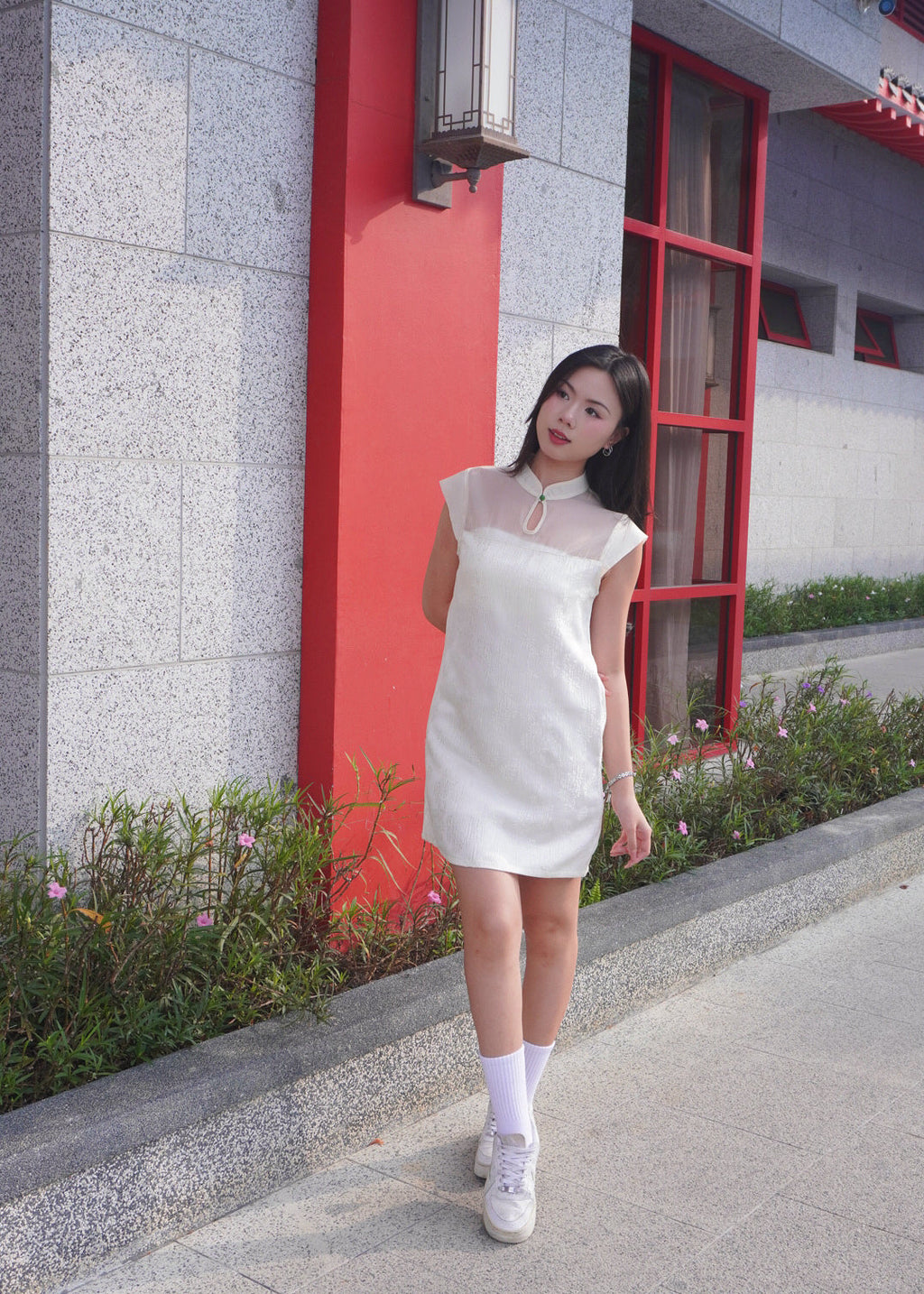 Jade Button Dress 玉扣连衣裙