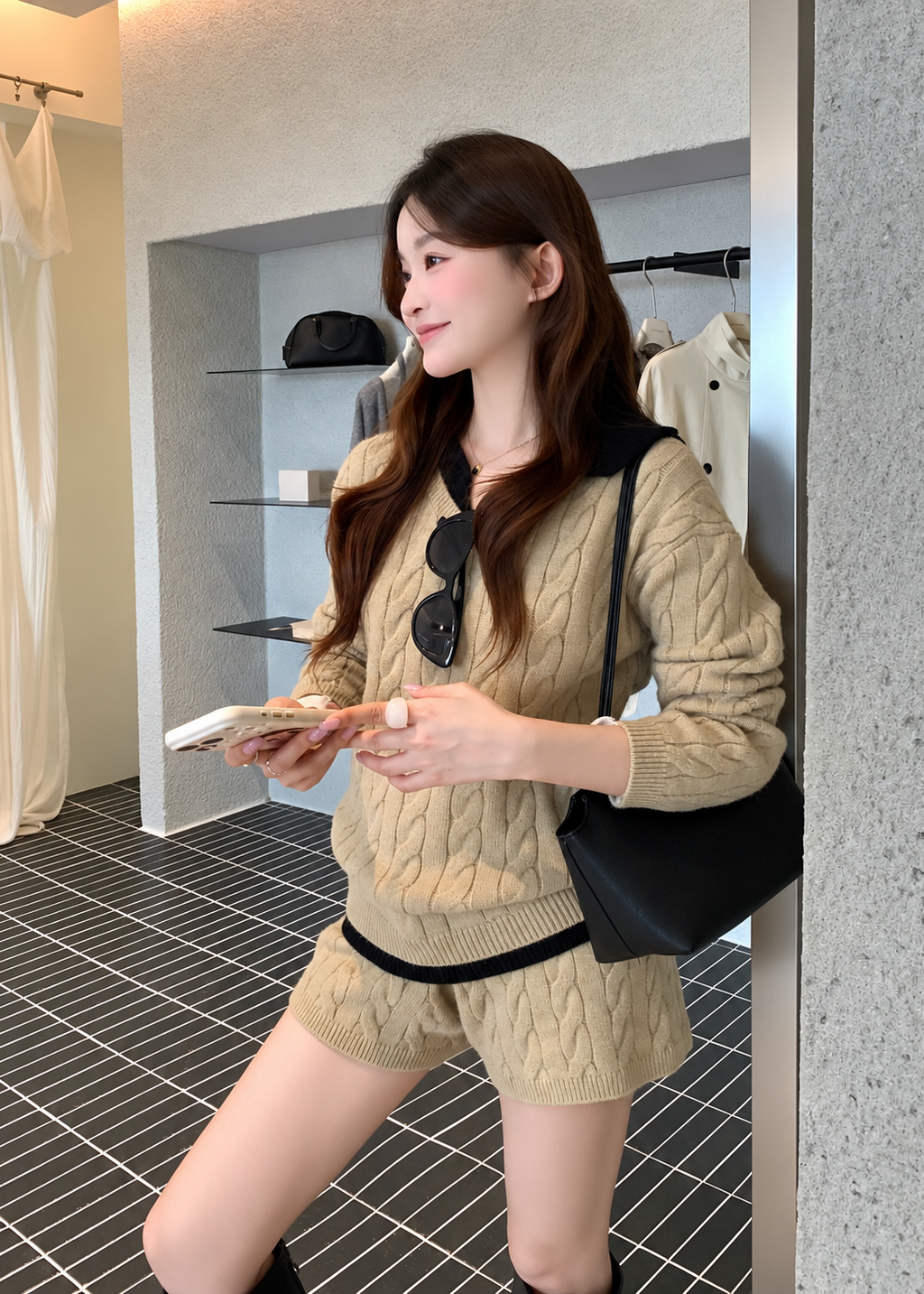 【 Pre-Order】Chloe Collar Knit Set