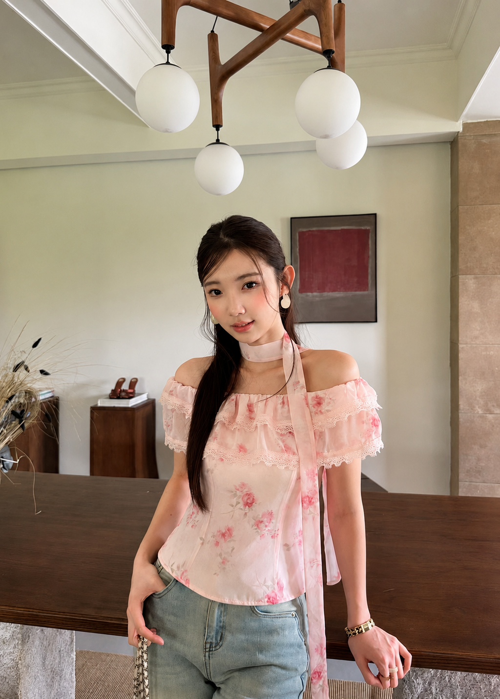 Celeste Lace Top - Pink