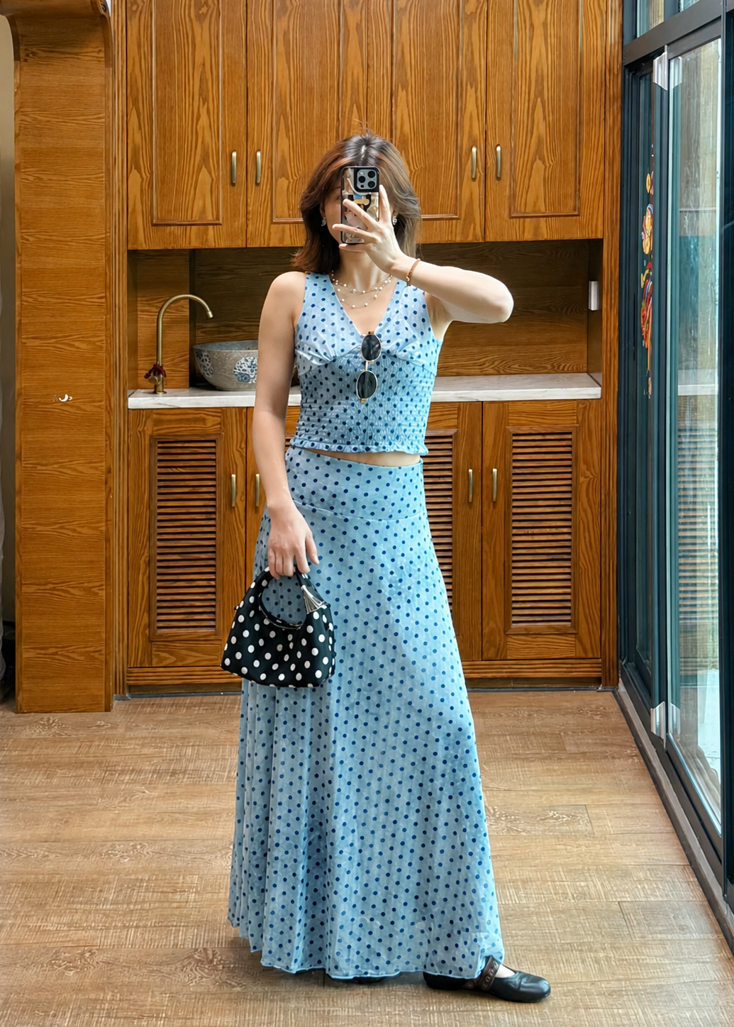 Celia Polka Set - Blue