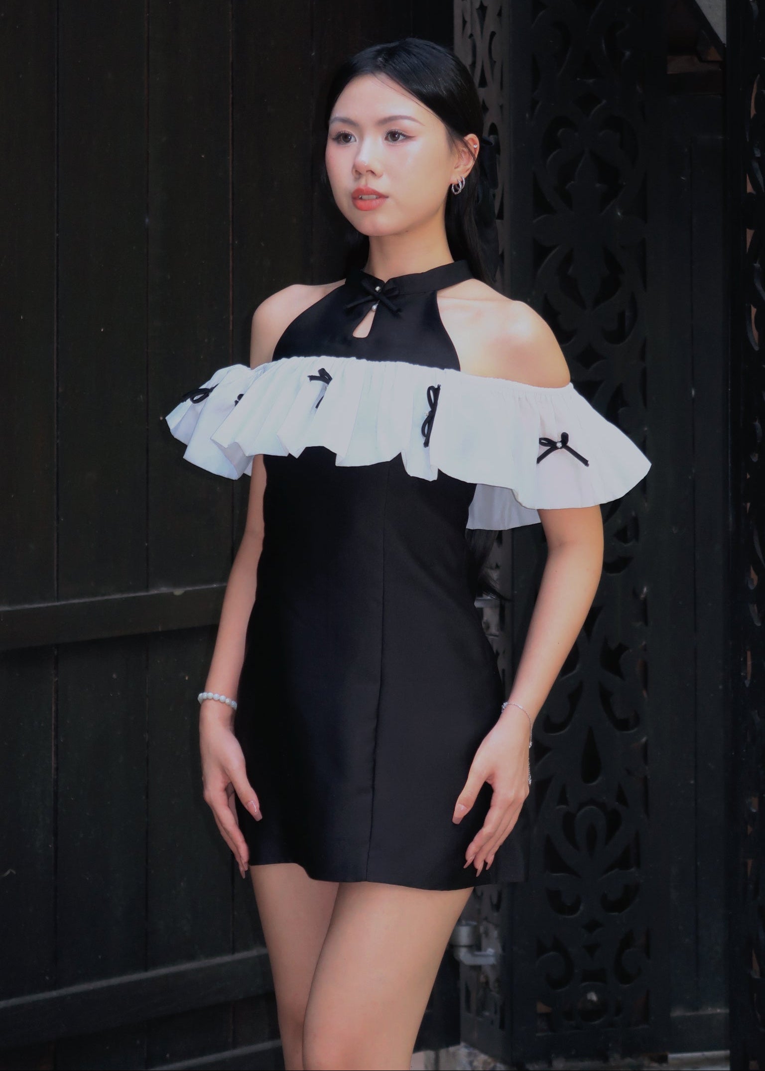 Ru Yi Knot Dress 如意结连衣裙  - Black
