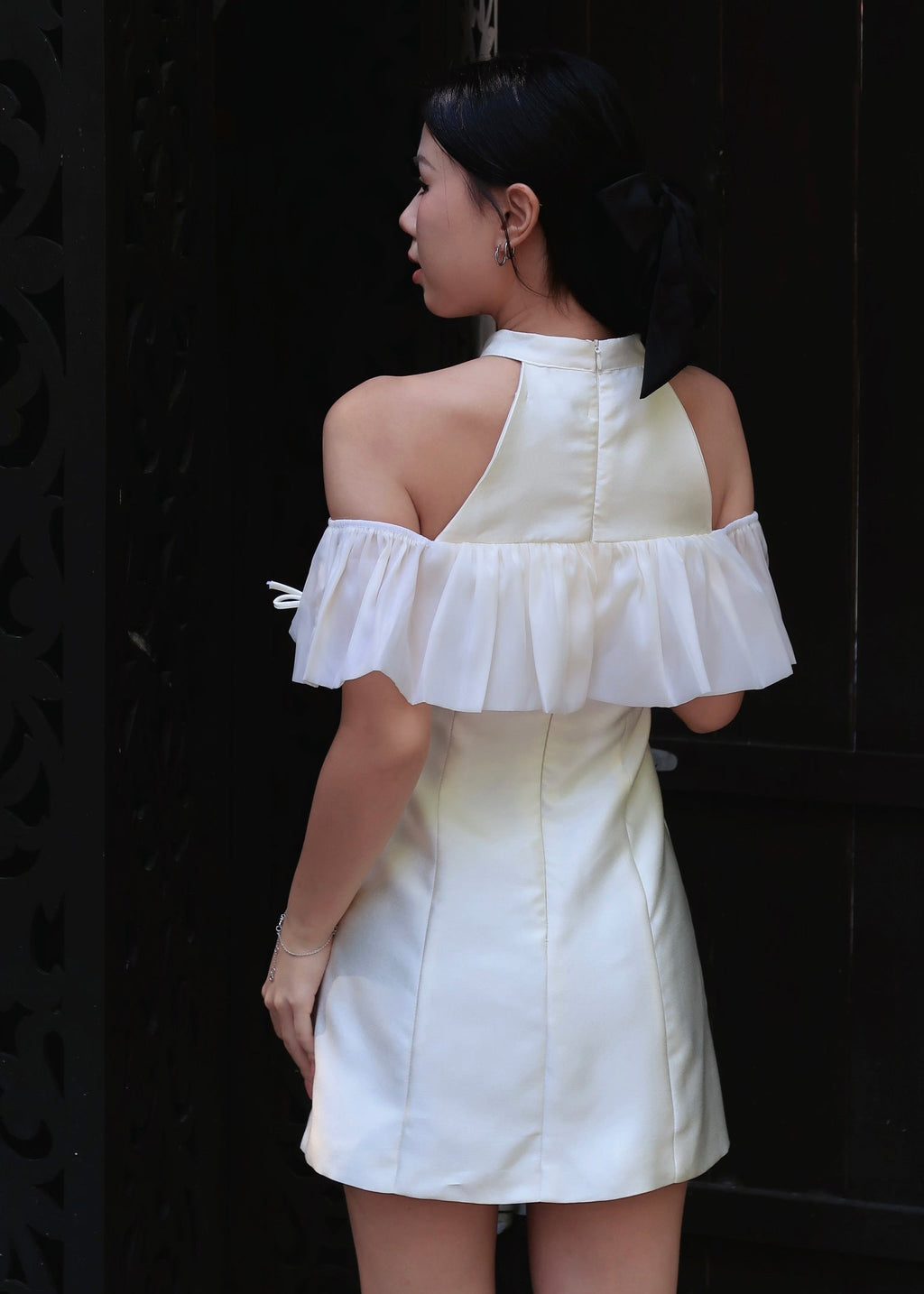 Ru Yi Knot Dress 如意结连衣裙 - White