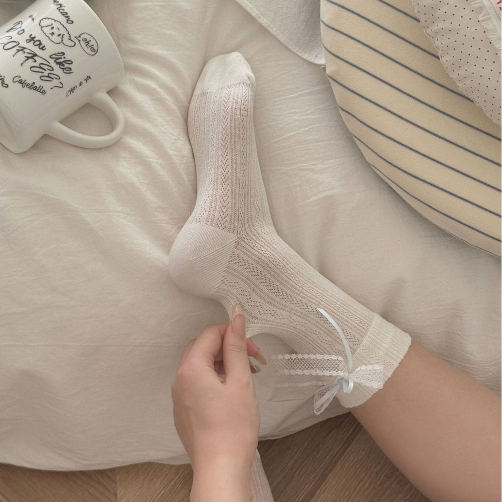 Ballet Ribbon Socks