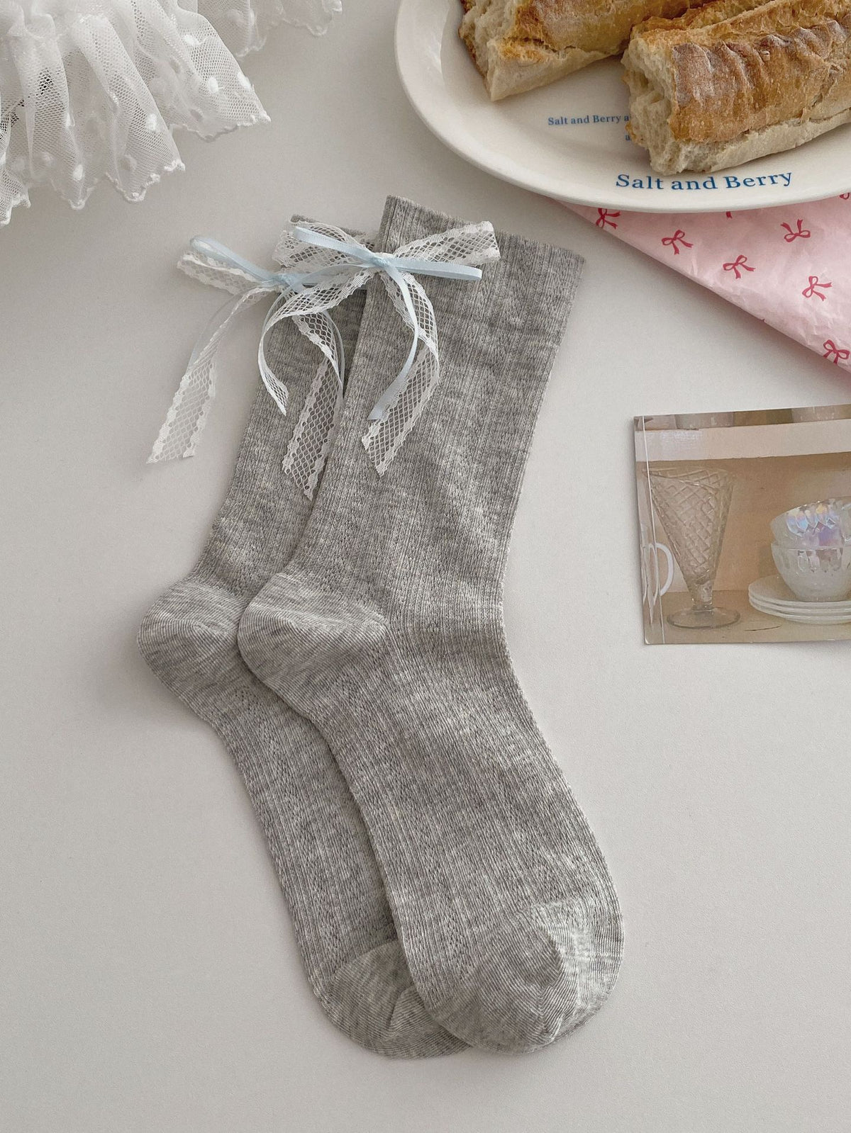 Ballet Ribbon Socks