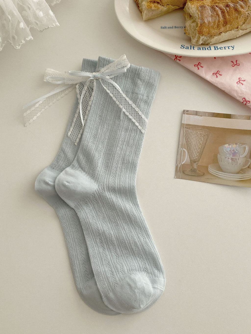 Ballet Ribbon Socks