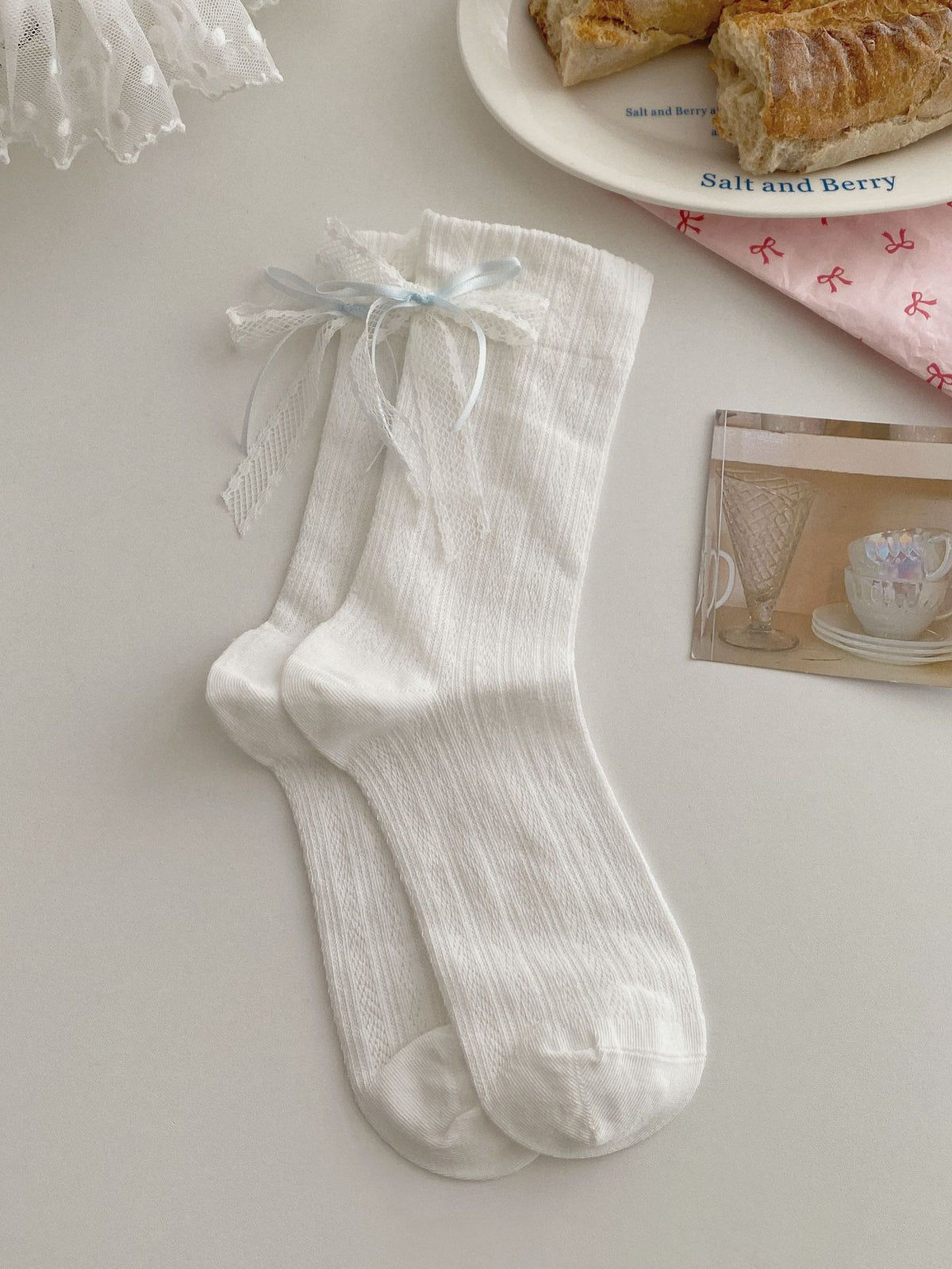 Ballet Ribbon Socks