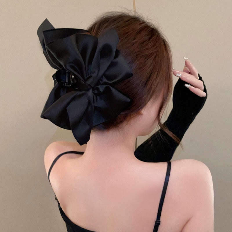 Satin Bow Hair Claw