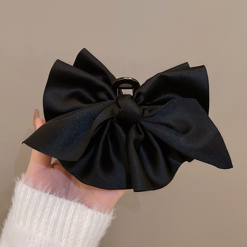 Satin Bow Hair Claw