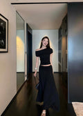 【Pre-Order】Mila Off-Shoulder Set - Black