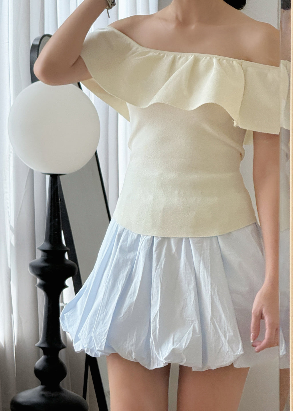 Soft Offie Knit Top - Ivory White