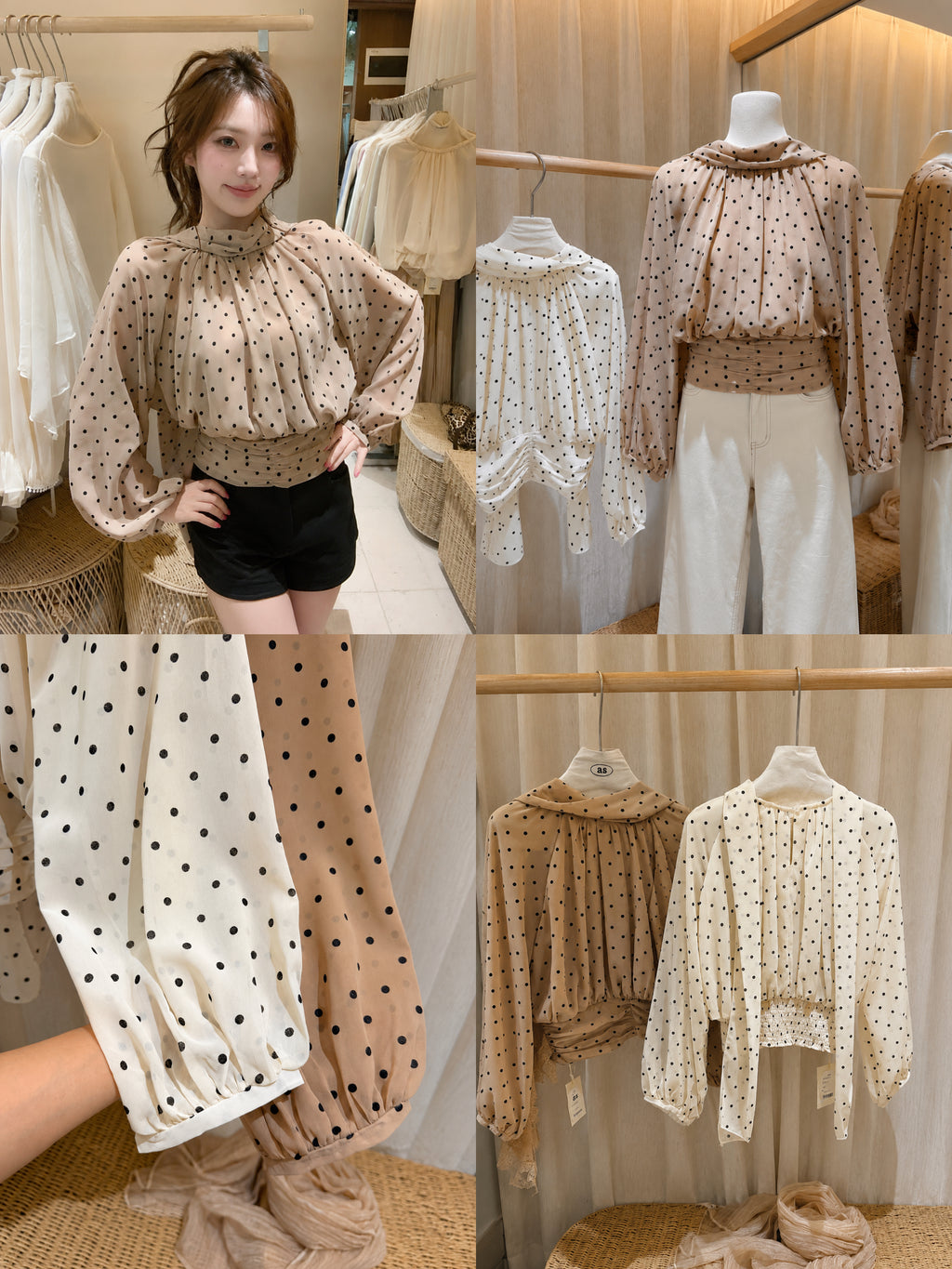 【Pre-Order】Amélie Polka Top
