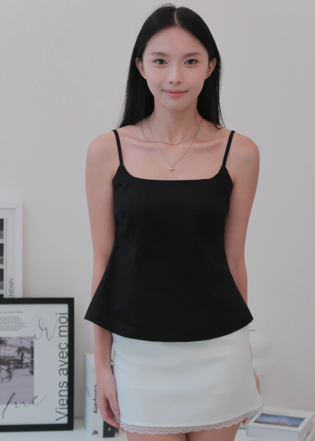 Twist Back Cami - Black