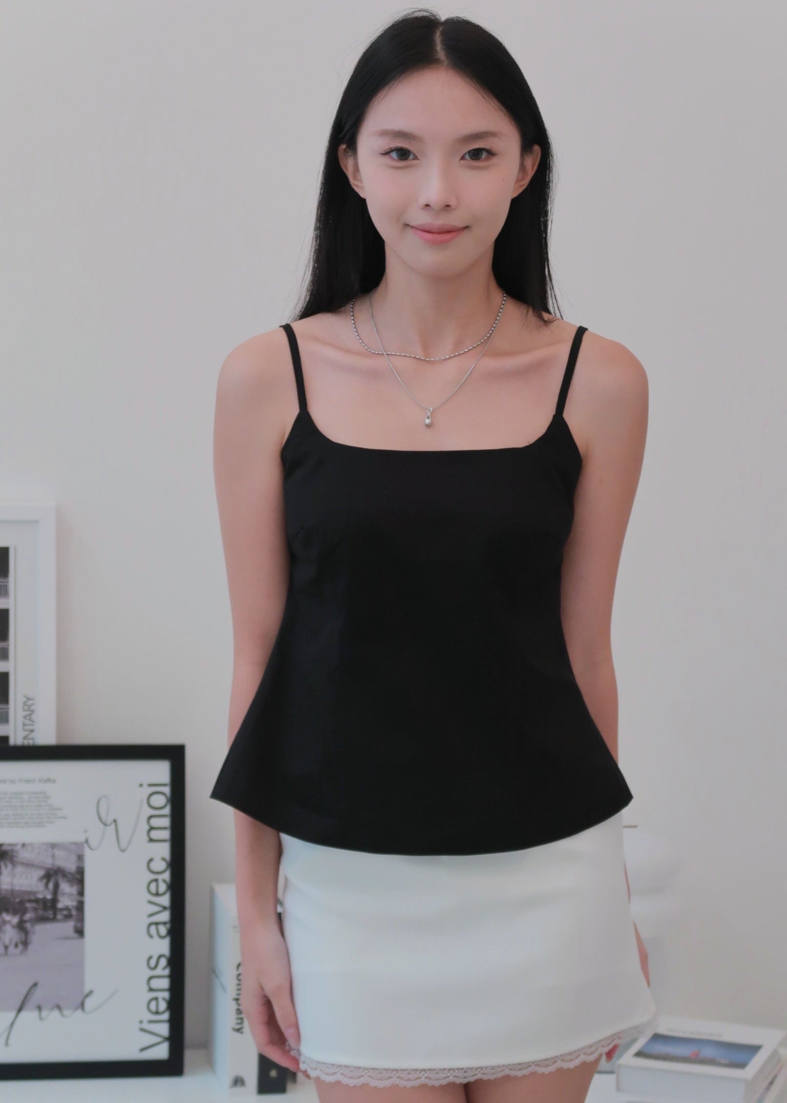 Twist Back Cami - Black