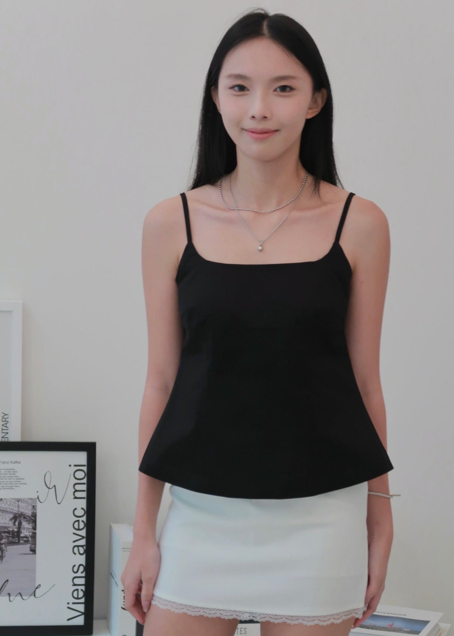 Twist Back Cami - Black