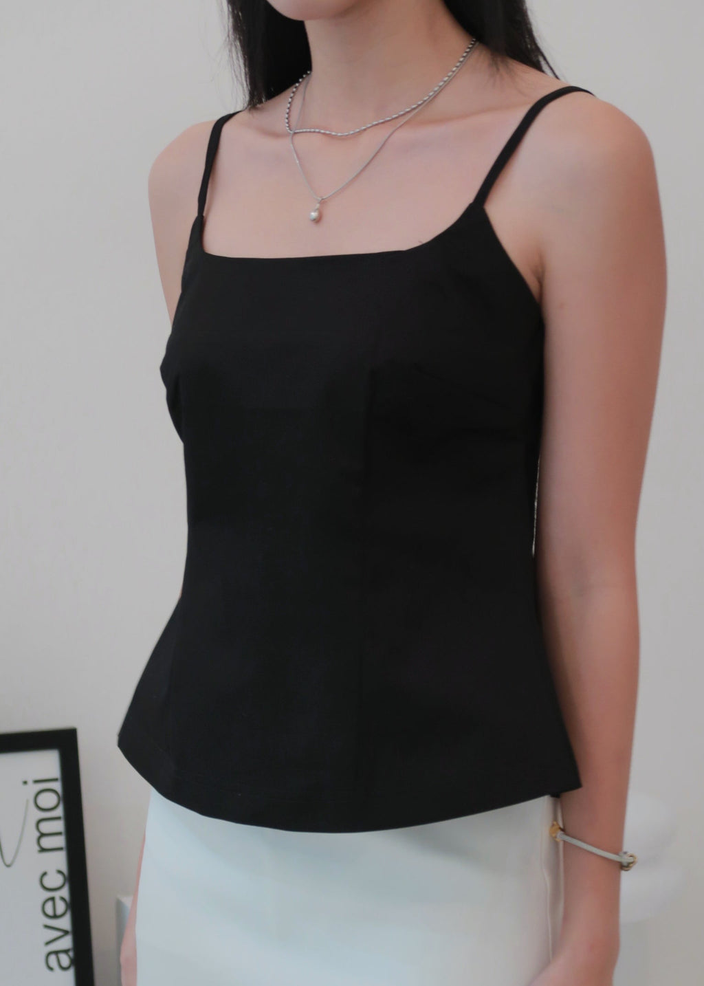 Twist Back Cami - Black