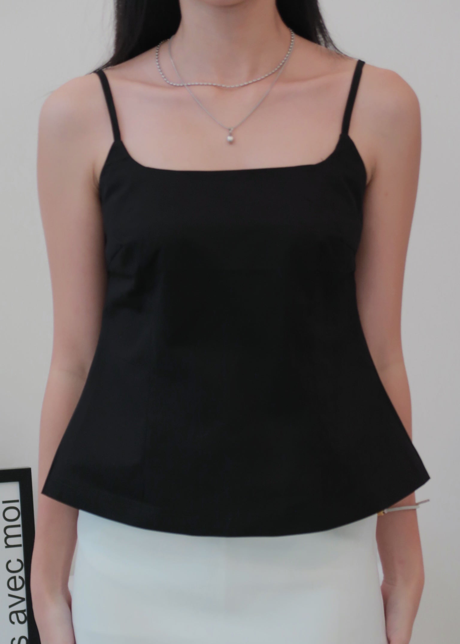 Twist Back Cami - Black
