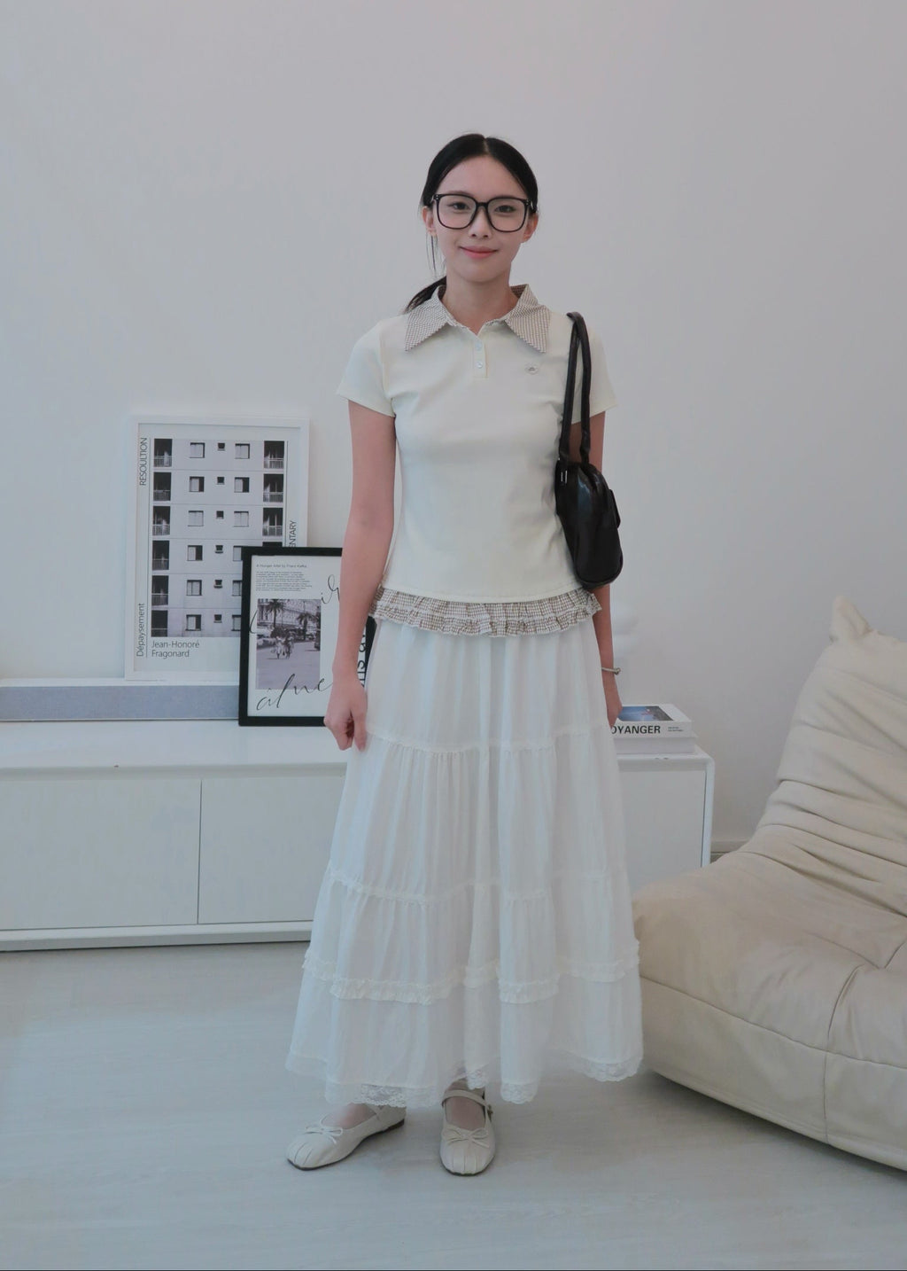 Preppy Layer Polo - Almond