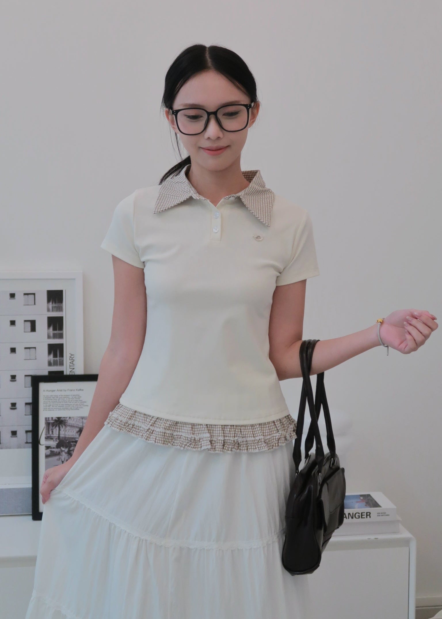 Preppy Layer Polo - Almond