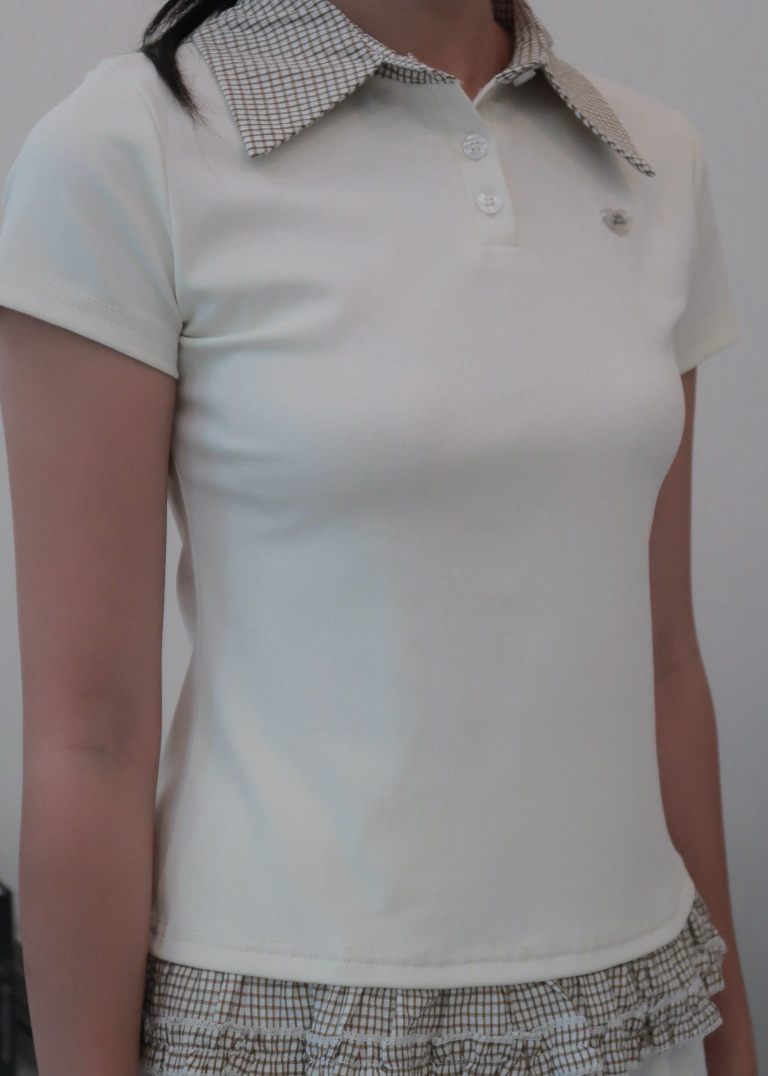 Preppy Layer Polo - Almond