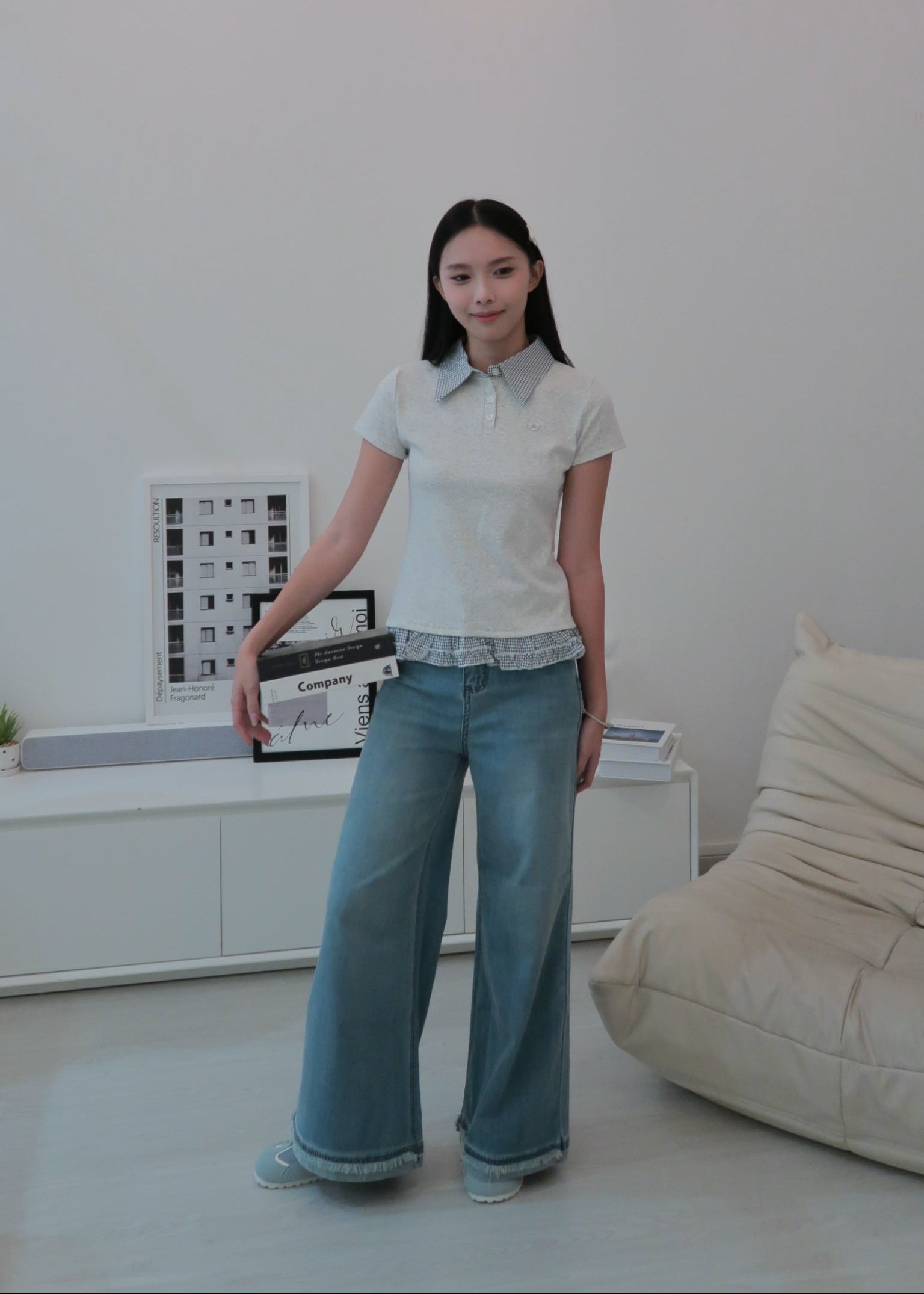 Preppy Layer Polo - Grey