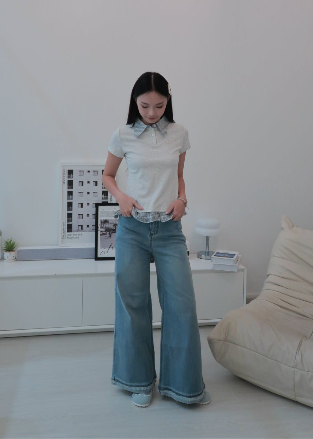 Preppy Layer Polo - Grey