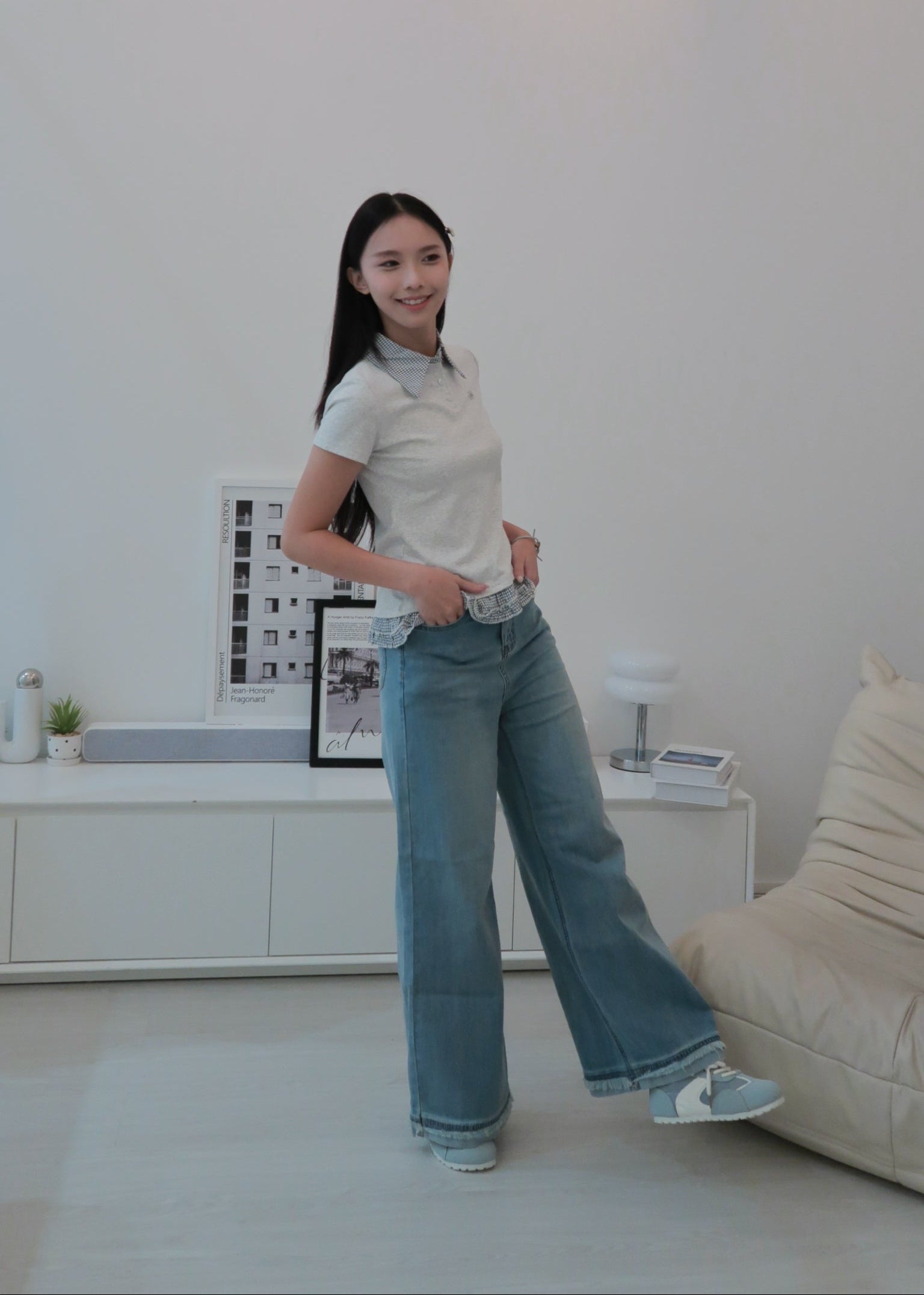 Preppy Layer Polo - Grey