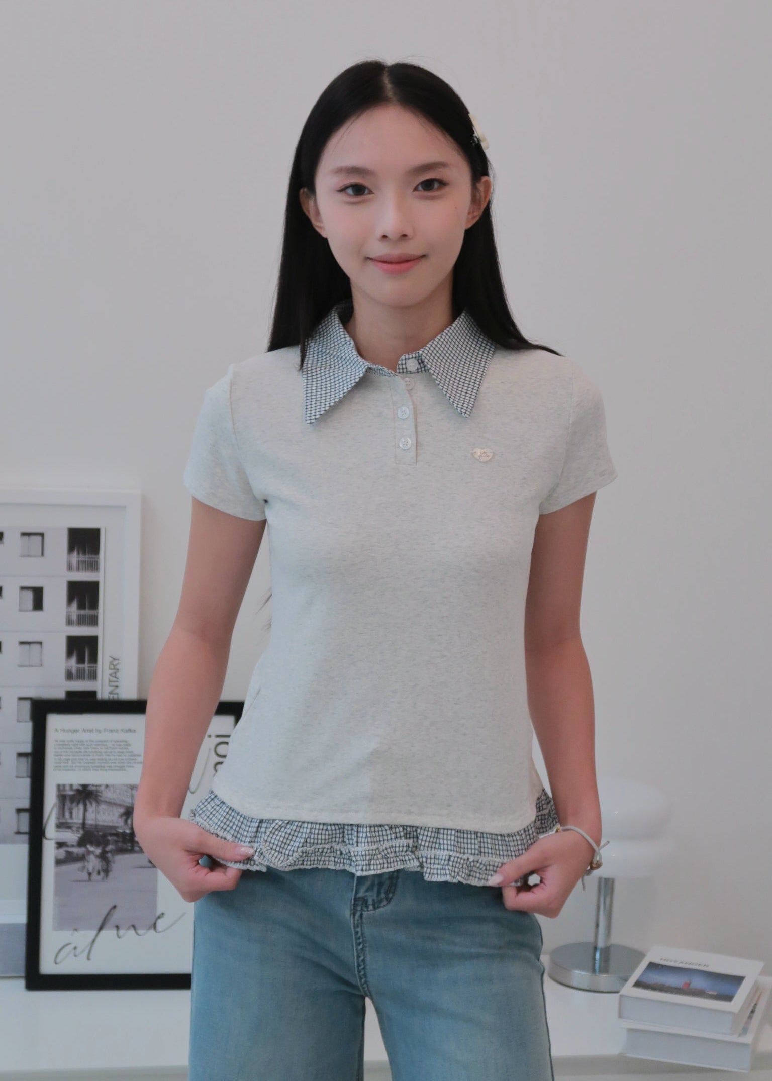 Preppy Layer Polo - Grey