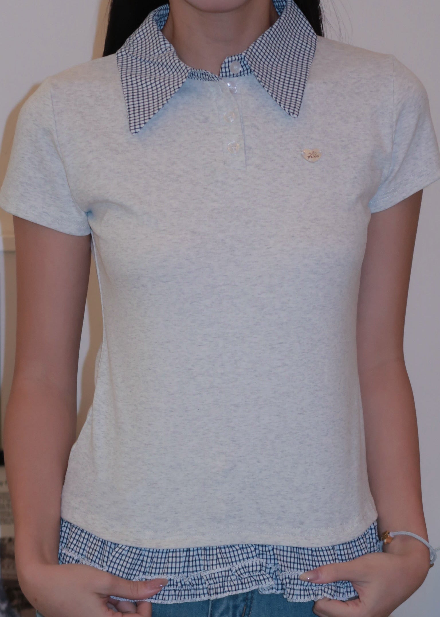 Preppy Layer Polo - Grey
