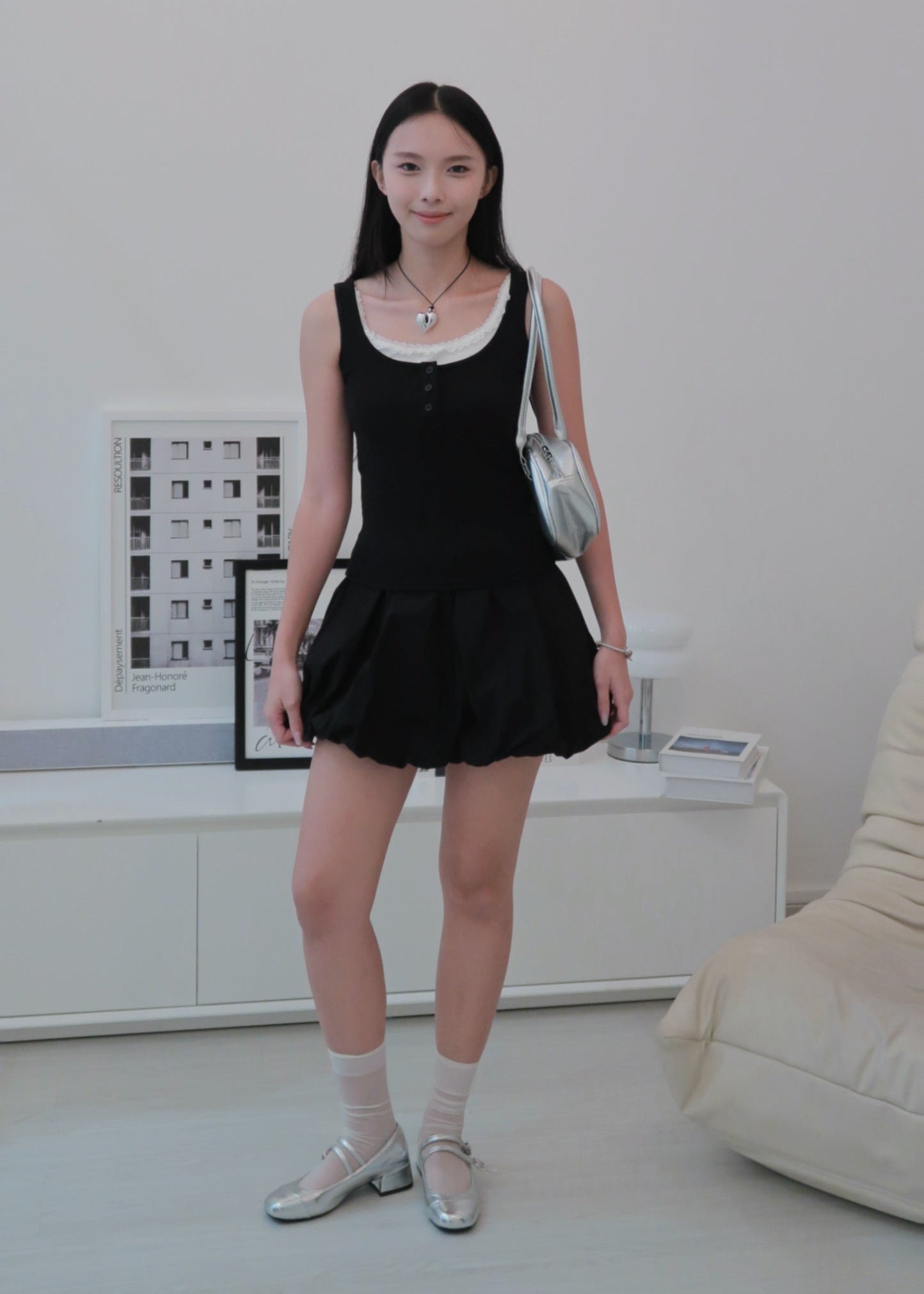 Everyday Duo Lace Top - Black