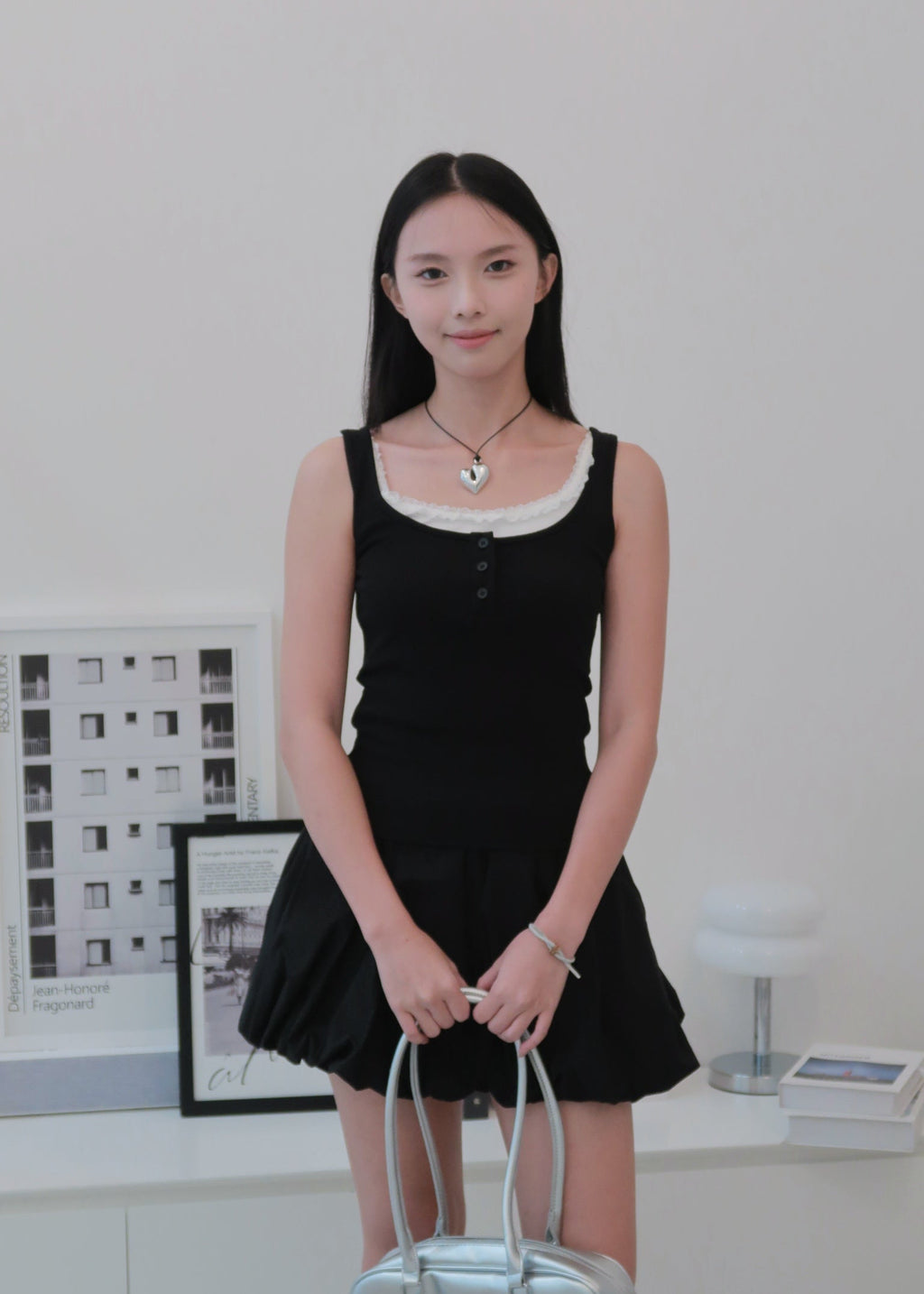 Everyday Duo Lace Top - Black