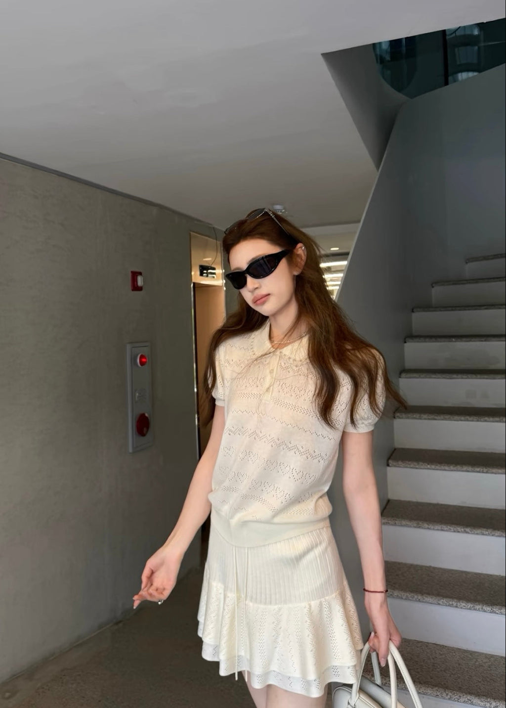 【Pre-Order】Clover Knit Set - White
