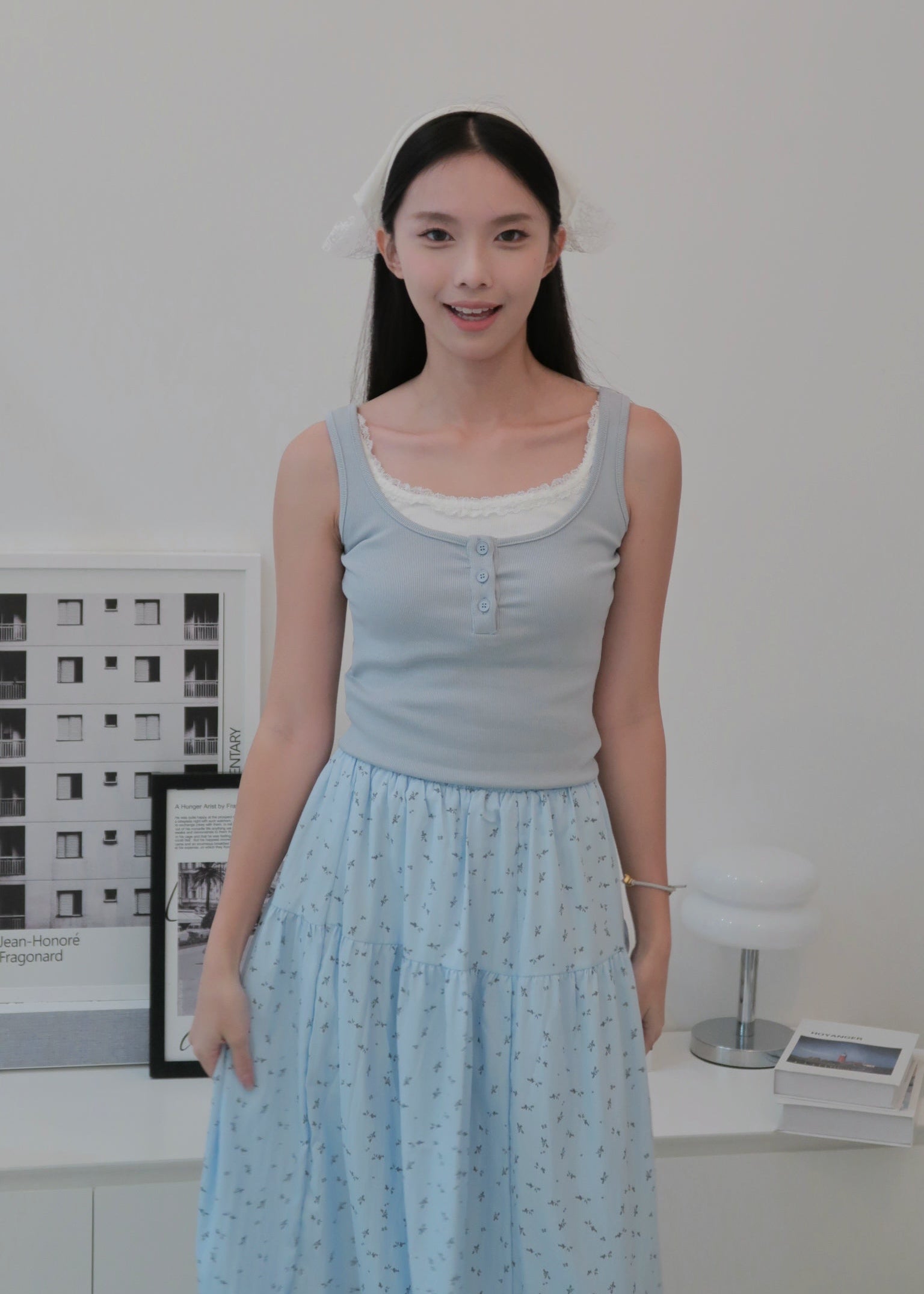 Everyday Duo Lace Top - Blue