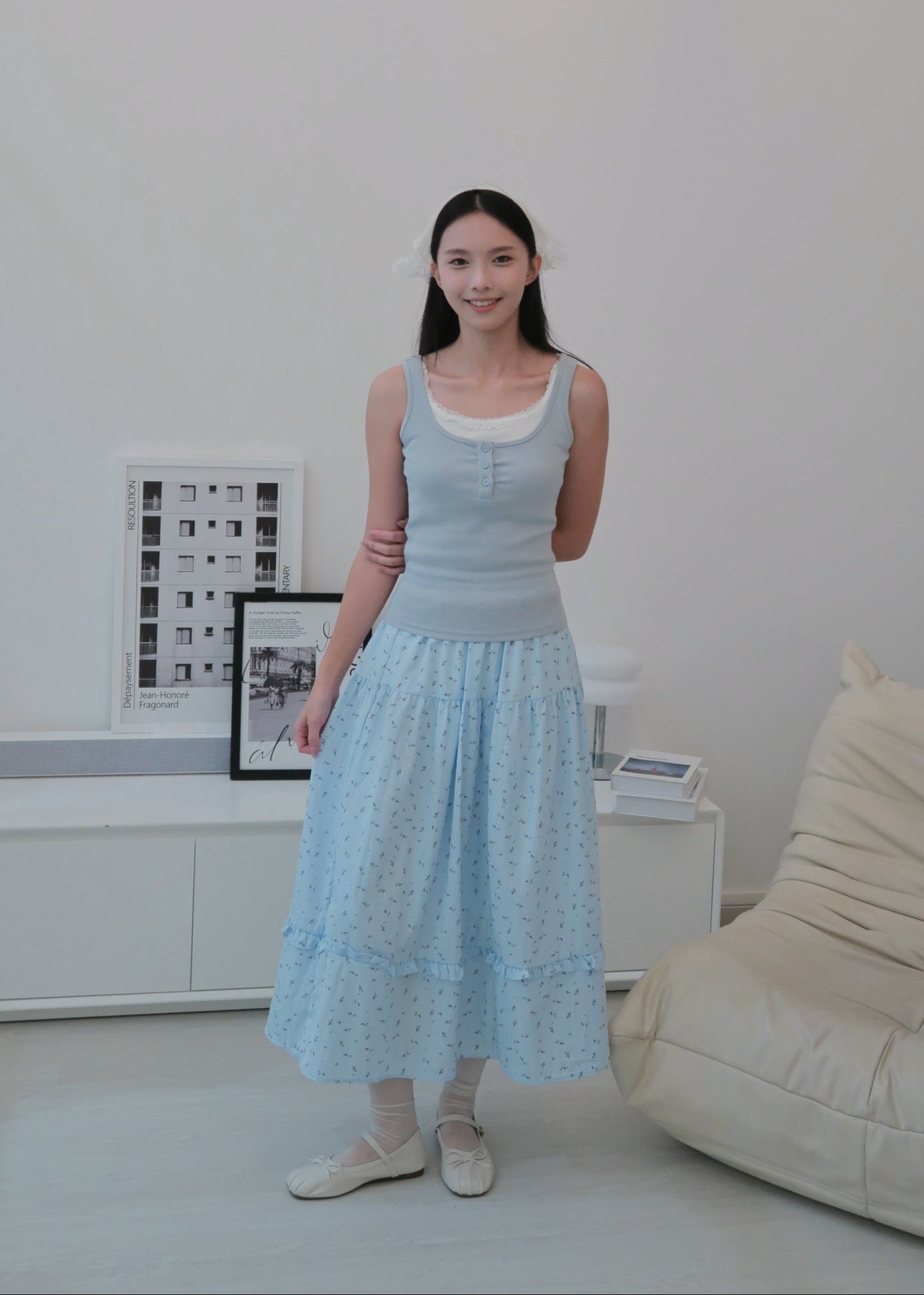 Everyday Duo Lace Top - Blue