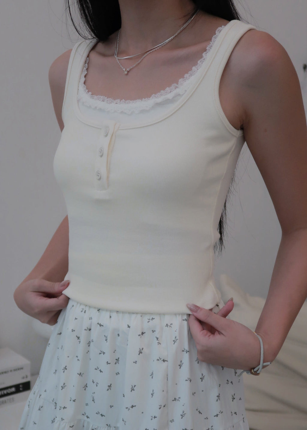 Everyday Duo Lace Top - Yellow