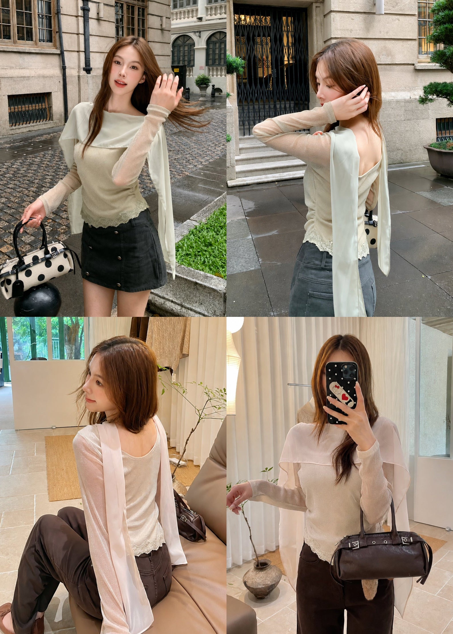 【Pre-Order】Arielle Draped Sleeve Top