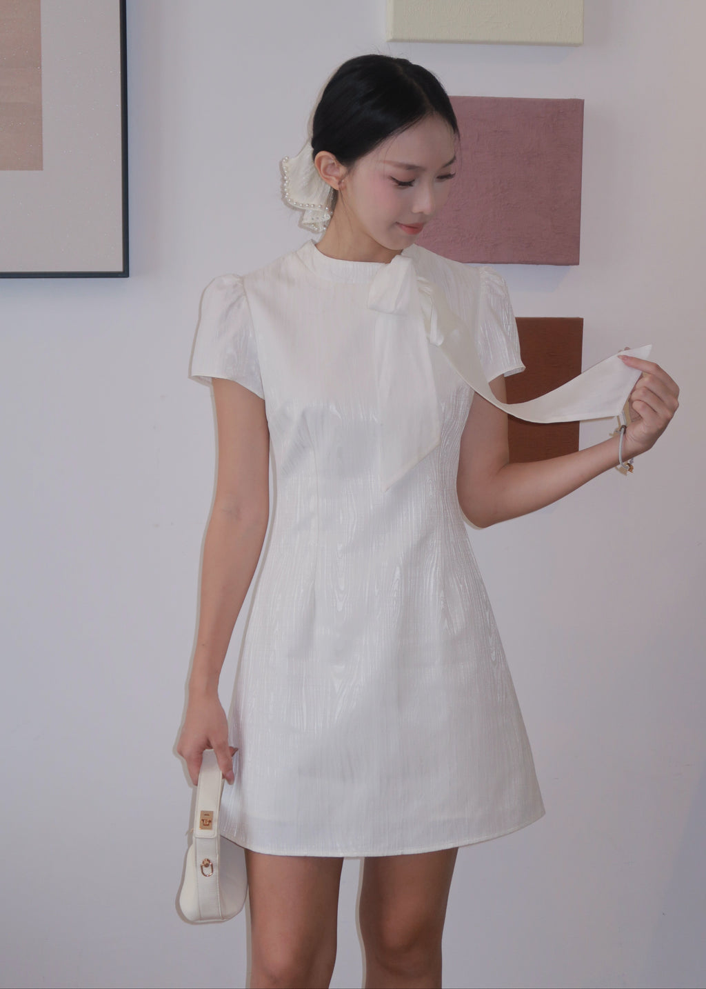 Urban Ribbon Dress - White